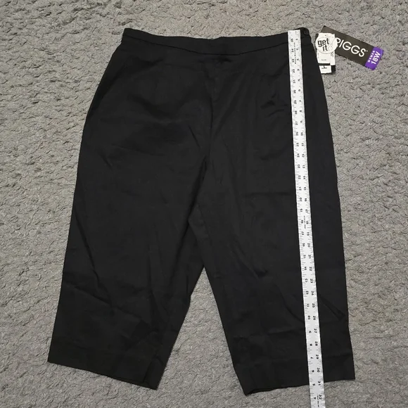 Briggs Women's 18W Black Capri Cropped Pants Stretch NWT Business Casual Preppy - Picture 7 of 10
